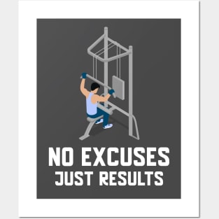 No Excuses, Just Results Posters and Art